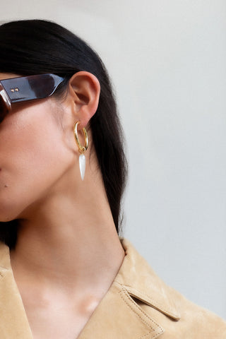 SYLVIA | MOONSTONE HOOPS