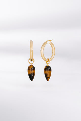 TIGER'S EYE | BOLD HOOPS