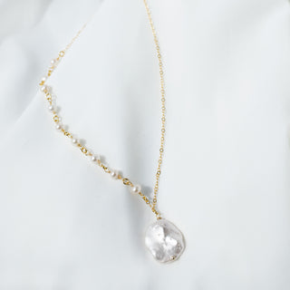 COIN + FRESHWATER PEARL | NECKLACE